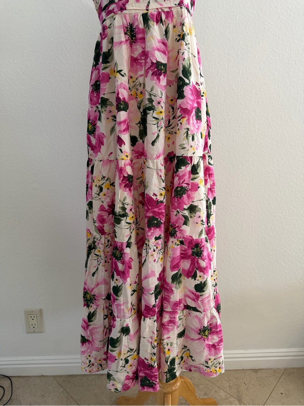 NWT Abercrombie & Fitch Pink Floral Maxi Dress Cottagecore Garden Sundress - Picture 6 of 12